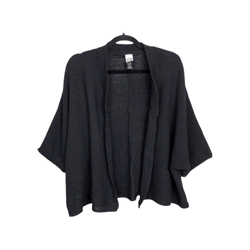 Akemi +Kin by Anthropology Women’s Black Open Front Knit Cardigan One Size